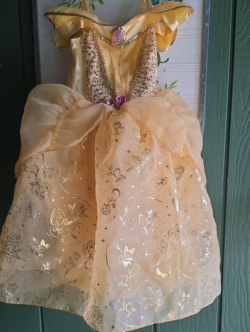 Disney Gold Princess Sequin Tulle Costume Dress